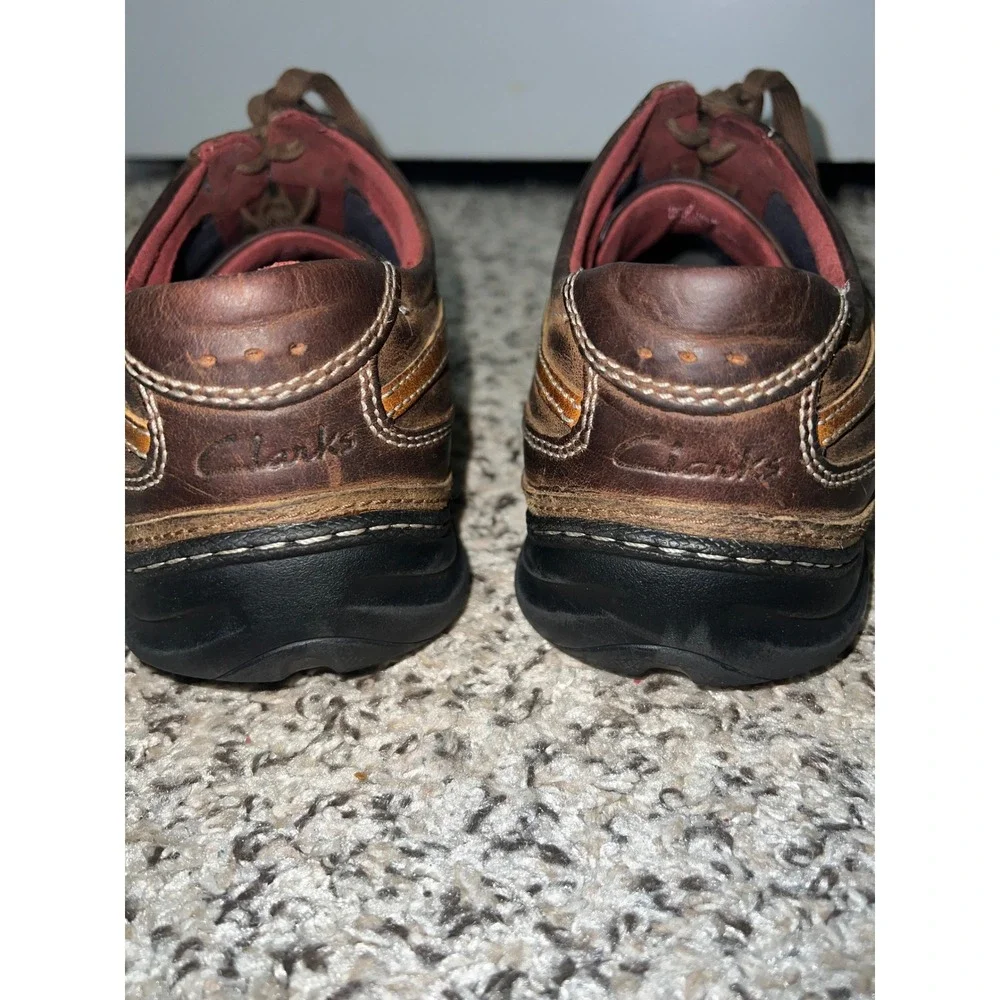 Clarks Men 10.5 M Brown Leather Walking Shoes 78133 Y2K Era 2007